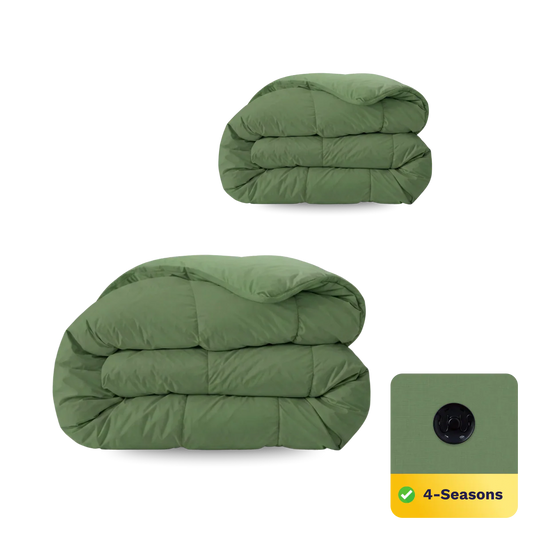 Couette Zelesta Comfort Uni 4 Saisons - Vert Intemporel