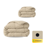 Couette Zelesta Comfort Uni 4 saisons - Sable chaud