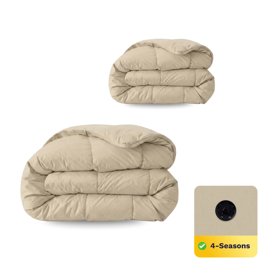 Couette Zelesta Comfort Uni 4 saisons - Sable chaud