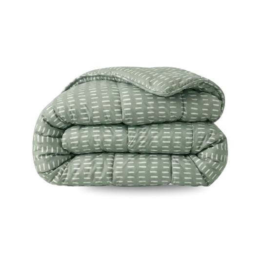 Couette Zelesta Comfort Design - Points Olive