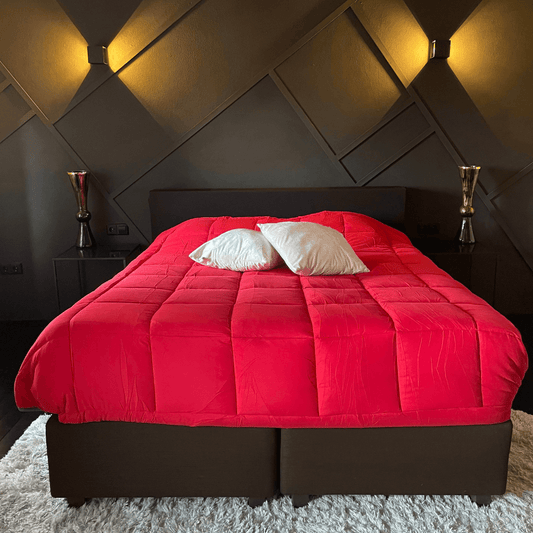 Zelesta Everyday Duo Couette d'été - Anthracite & Rouge