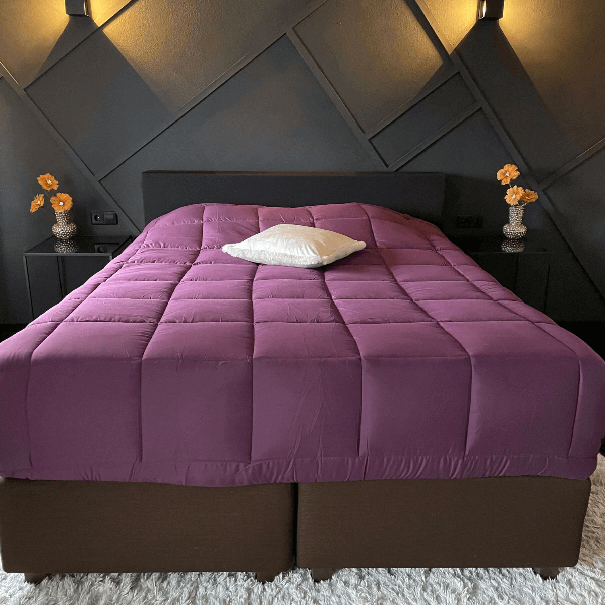 Zelesta Everyday Duo Couette d'été - Violet & Anthracite