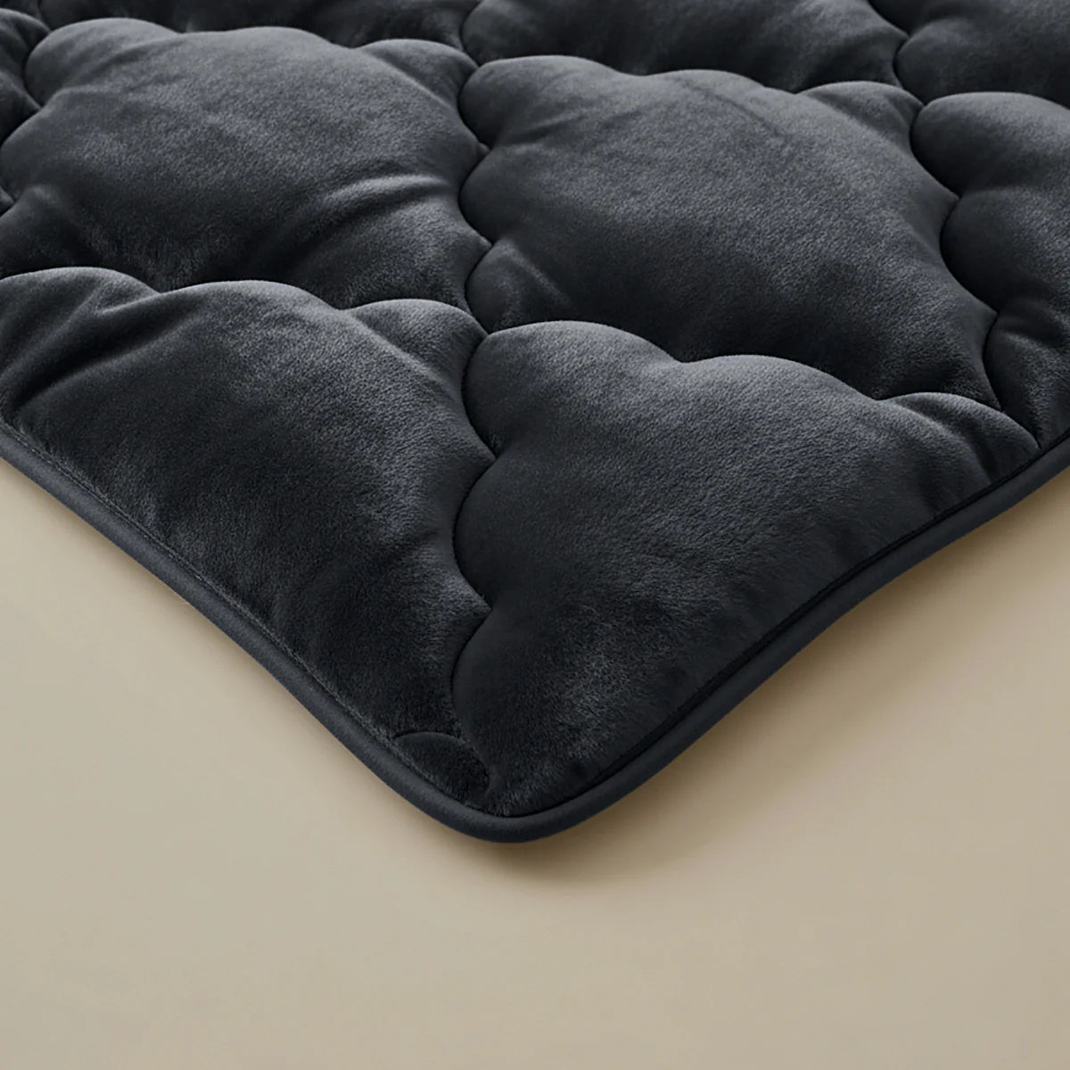 Couette uni en flanelle spéciale Zelesta - Noir