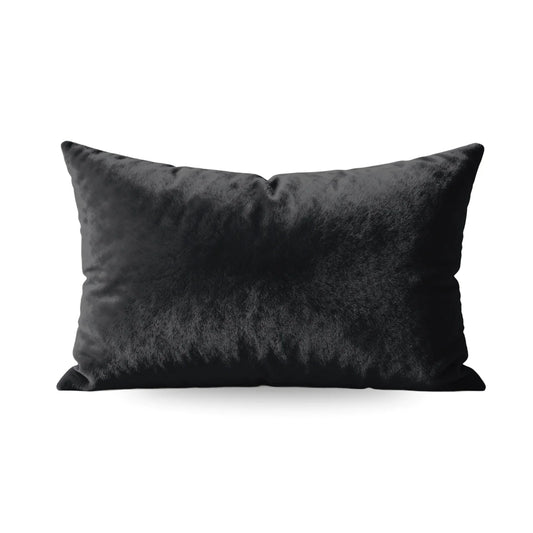 Ensemble de 2 taies d'oreiller unies en flanelle spéciale Zelesta - Noir