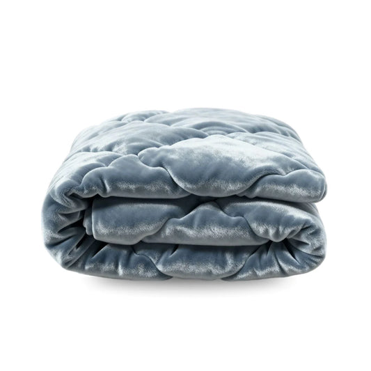 Couette uni en flanelle spéciale Zelesta - Bleu