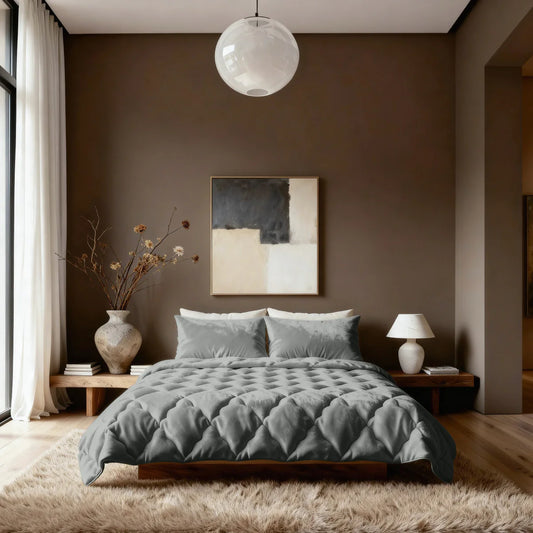 Couette uni en flanelle spéciale Zelesta - Kaki