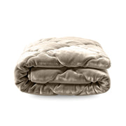 Couette uni en flanelle spéciale Zelesta - Taupe