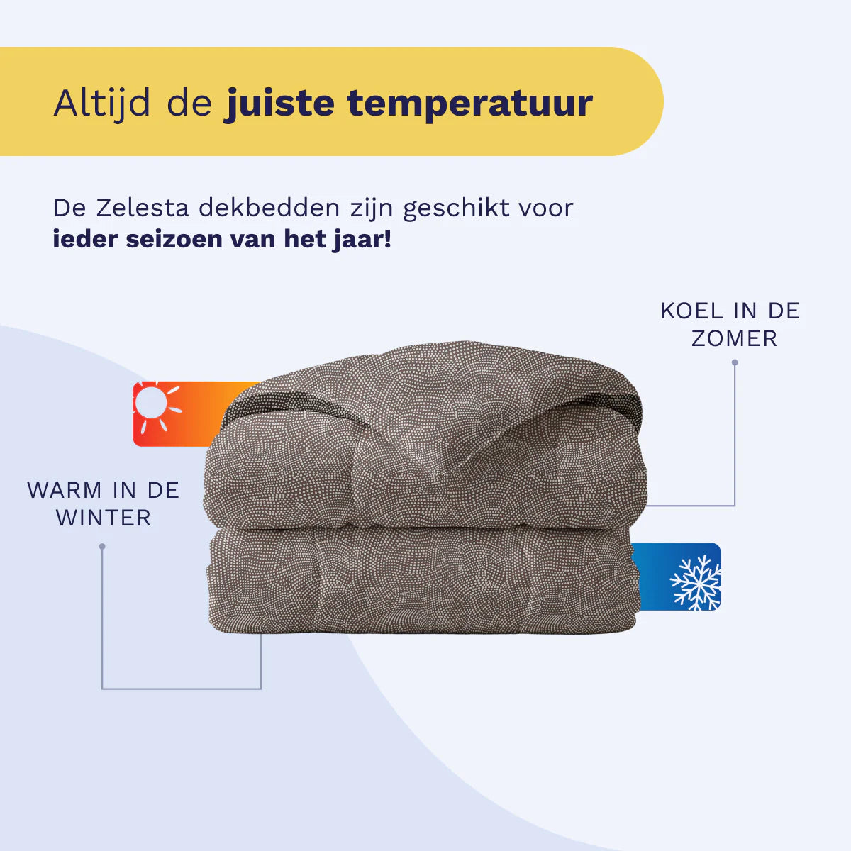 Couette en coton design Zelesta Pure - Animal marron
