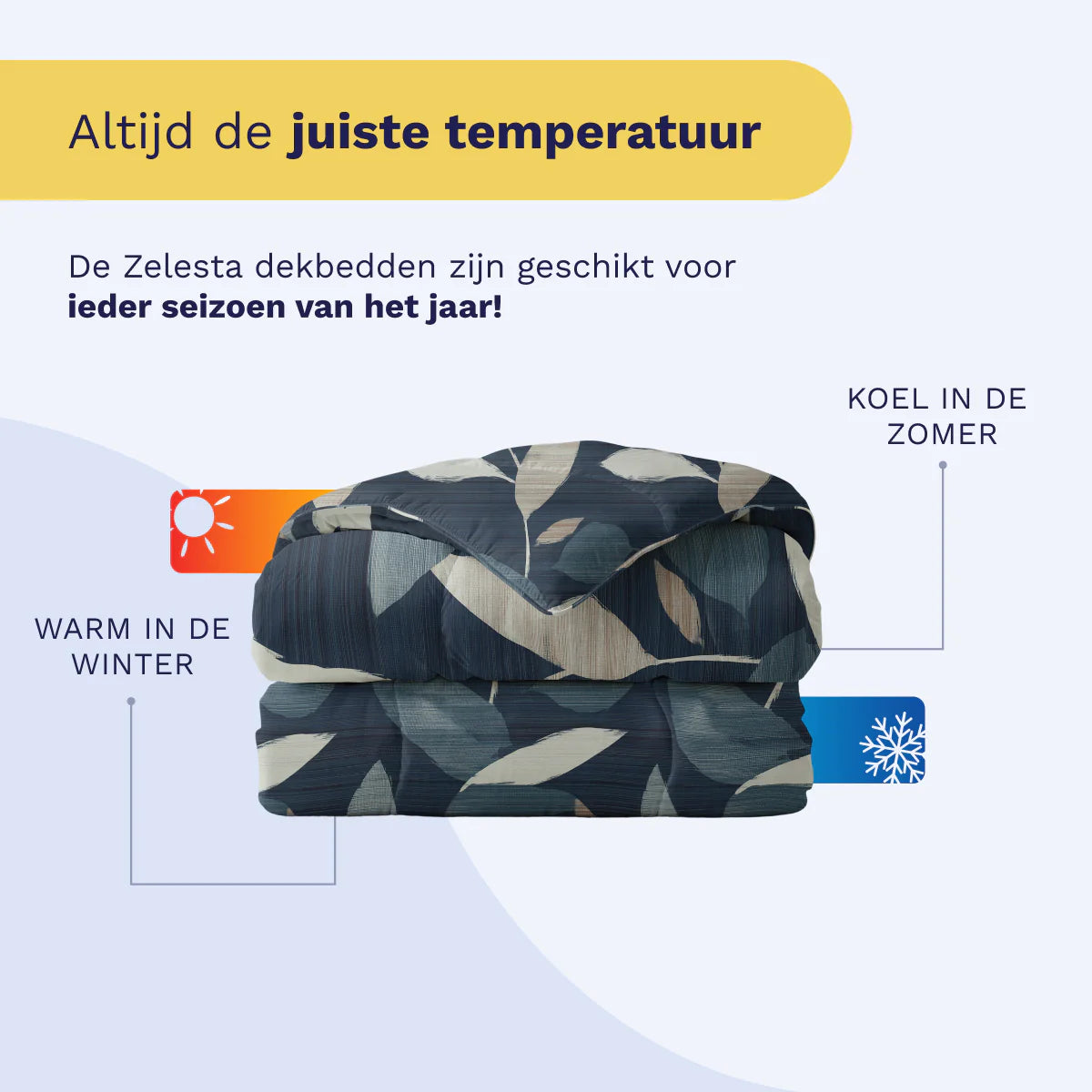 Couette en coton Zelesta Pure Design - Feuilles sombres