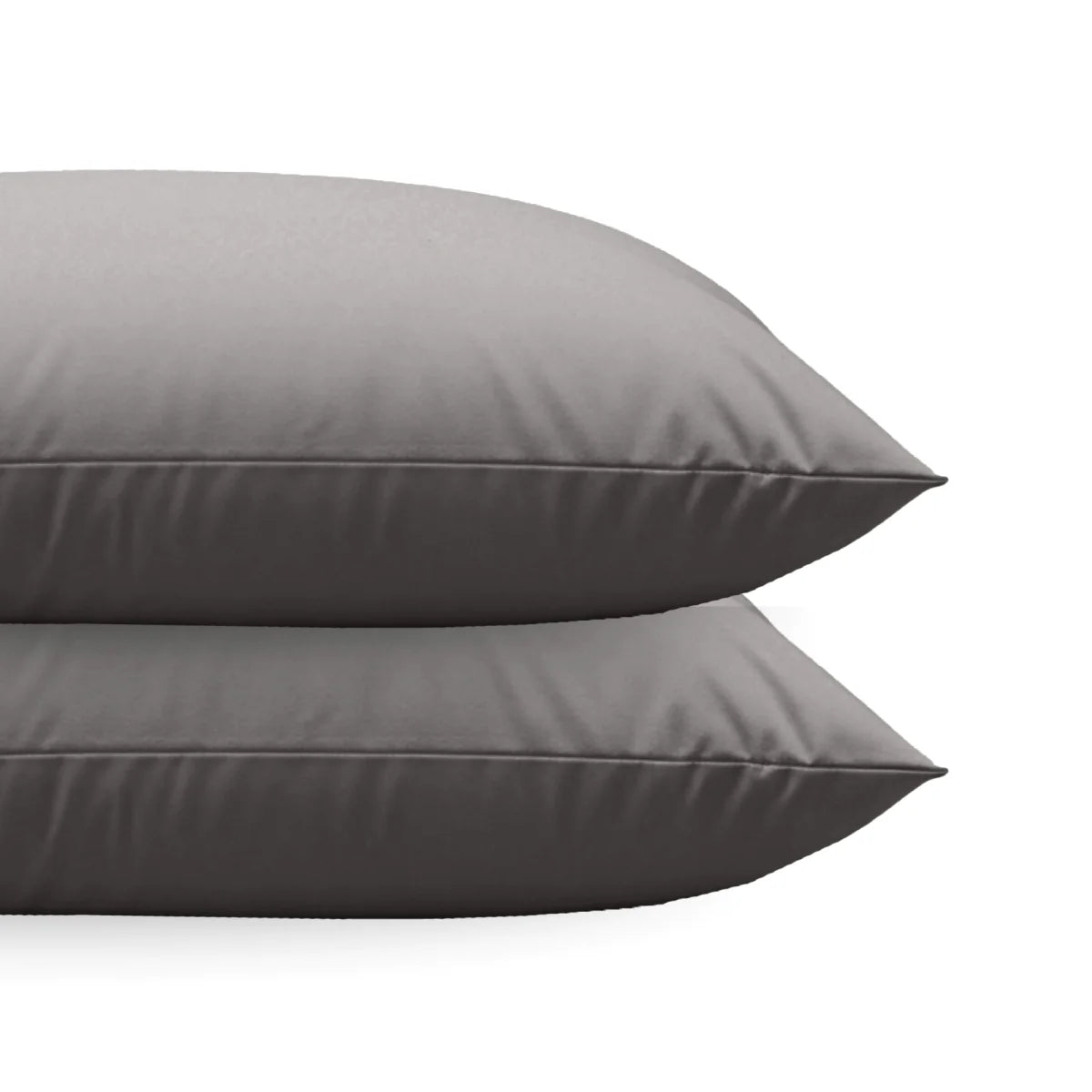 Ensemble de 2 taies d'oreiller Zelesta Comfort Uni Diamond - Marron-Gris