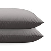 Ensemble de 2 taies d'oreiller Zelesta Comfort Uni Diamond - Marron-Gris