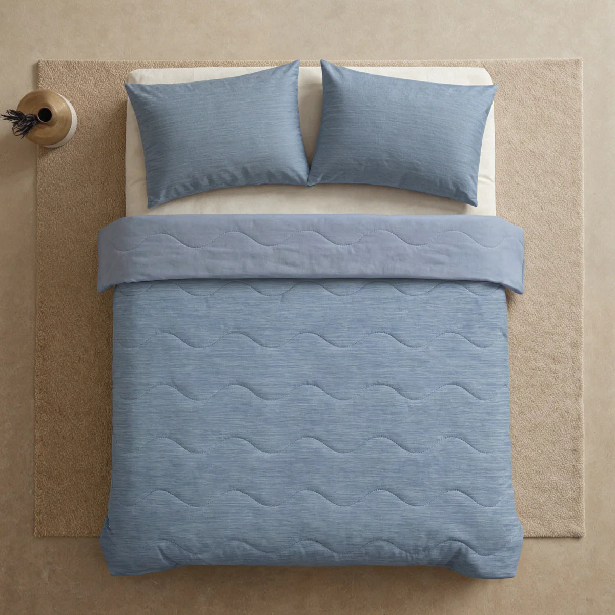 Couette d'été Zelesta Special Cooling Blend - Bleu Serein