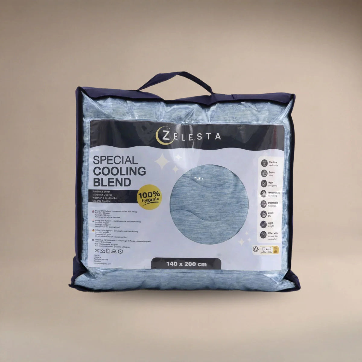 Couette d'été Zelesta Special Cooling Blend - Bleu Serein