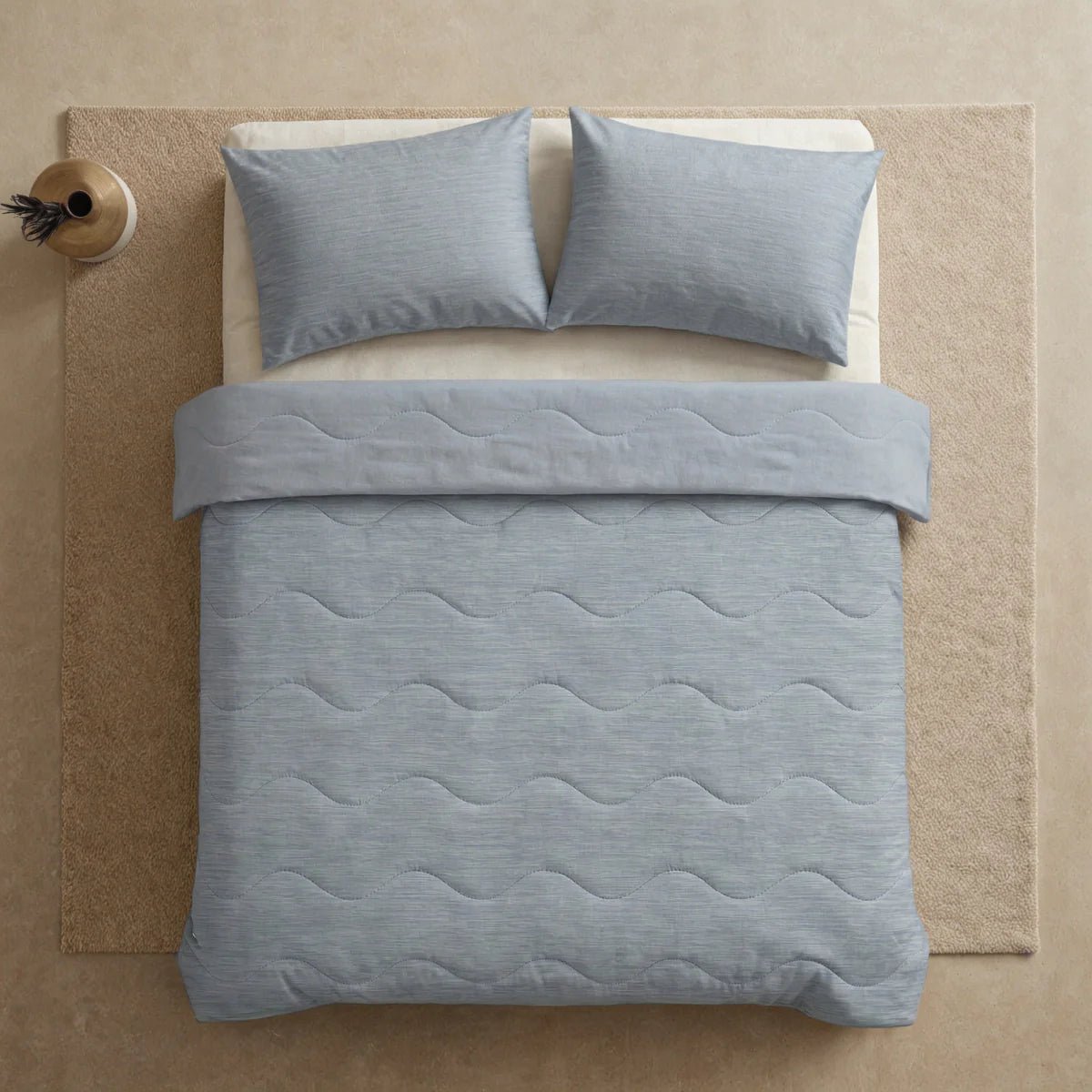 Couette d'été Zelesta Special Cooling Blend - Lin gris chaud