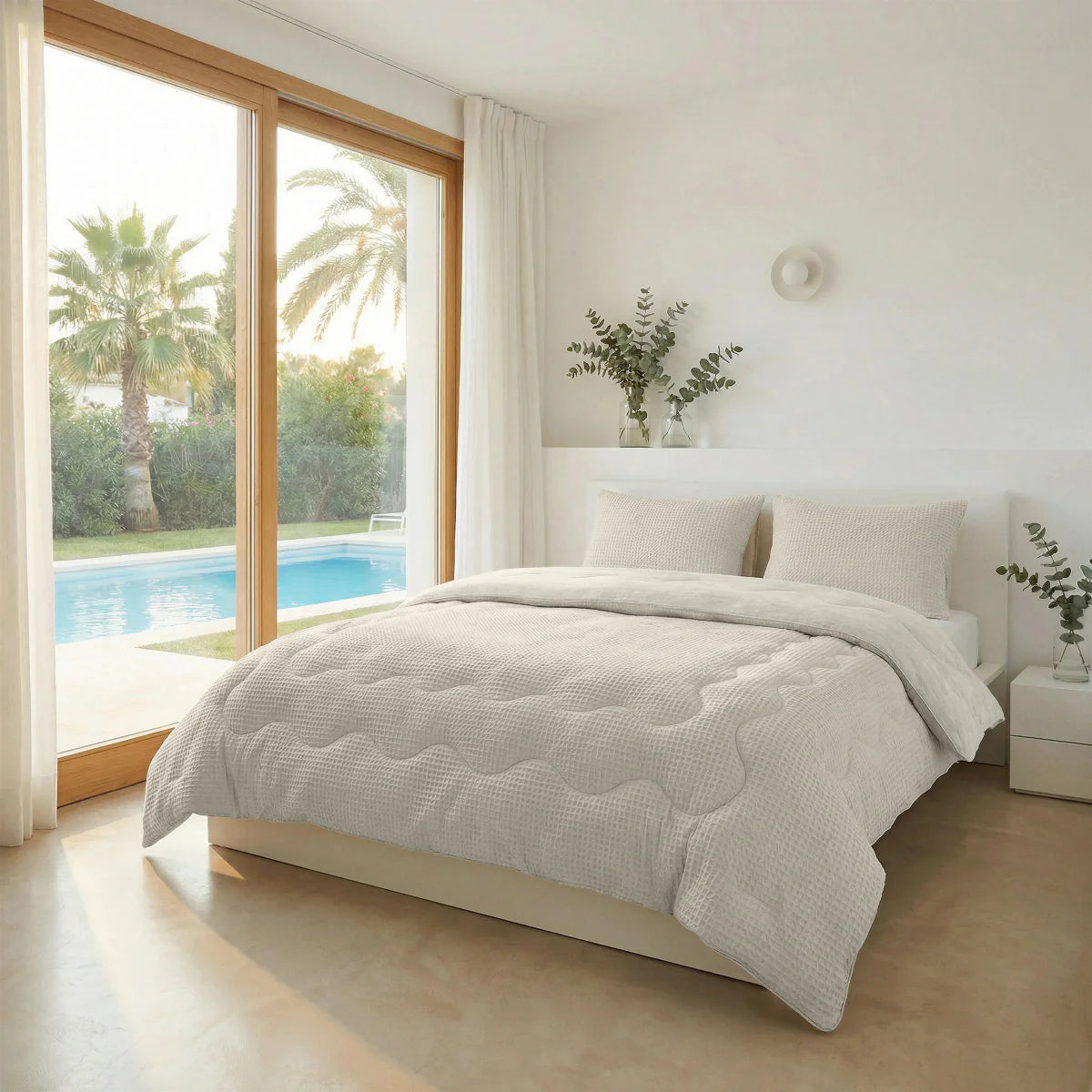 Couette d'été apaisante spéciale Zelesta Cooling - Blanc crème
