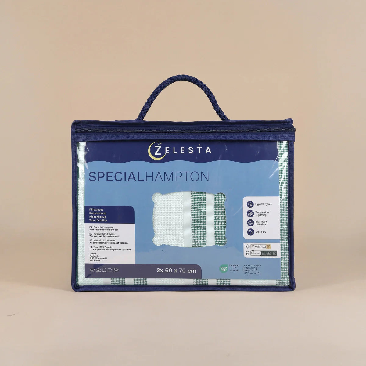 Ensemble de 2 taies d'oreiller spéciales Zelesta Hampton - Vert