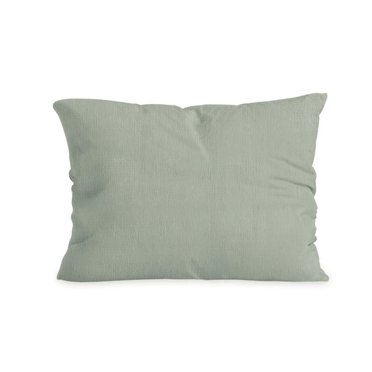 Ensemble de 2 taies d'oreiller Zelesta Special en seersucker - Vert sauge