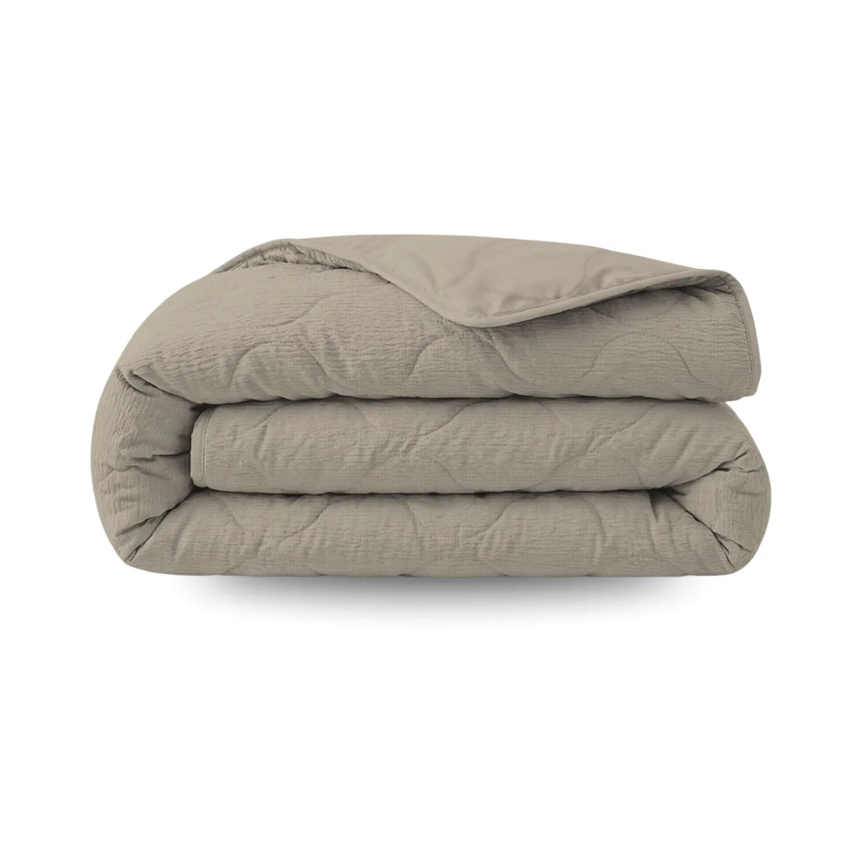Couette d'été spéciale Zelesta en seersucker - Gris chaud