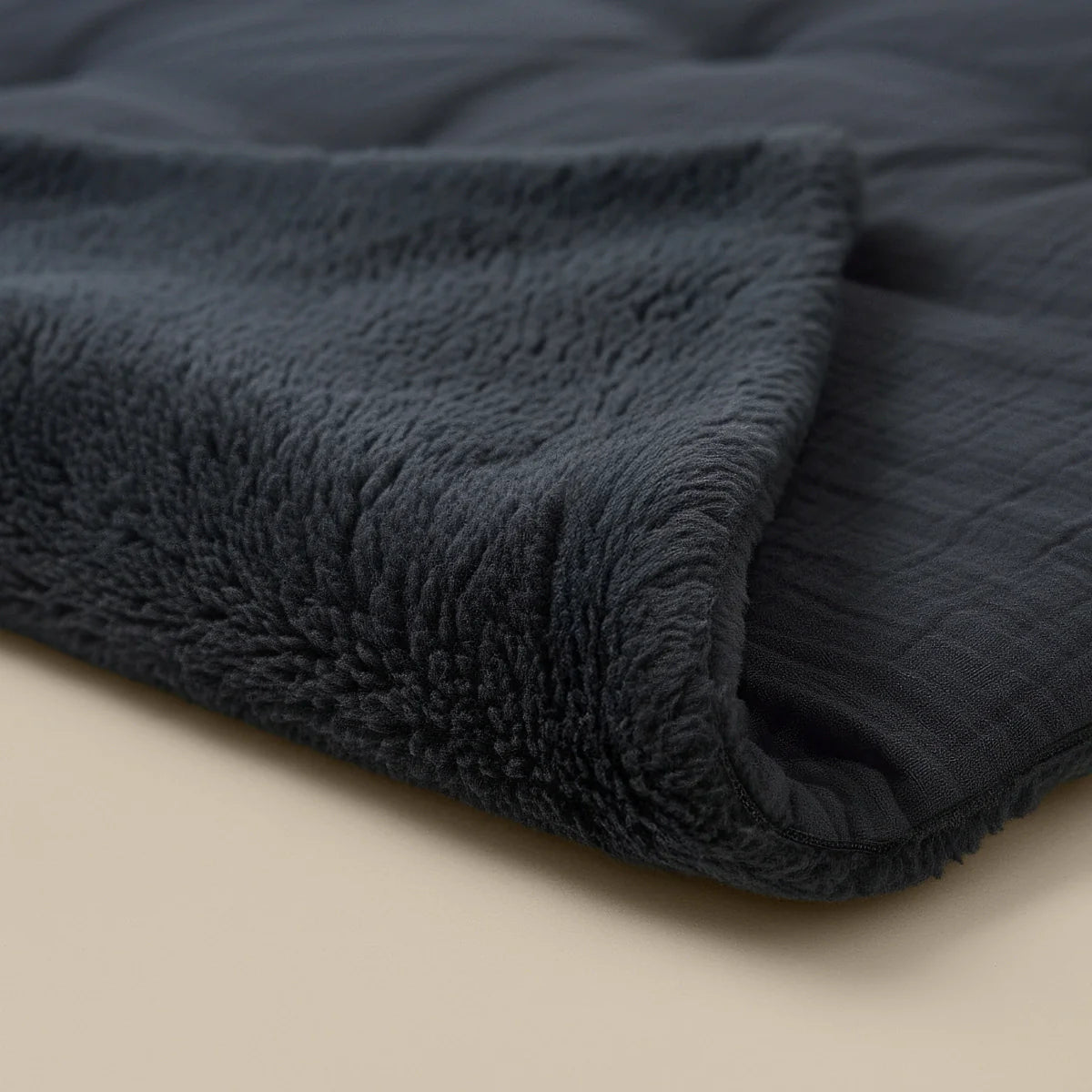 Couette en mousseline de coton spéciale Zelesta Teddy - Anthracite
