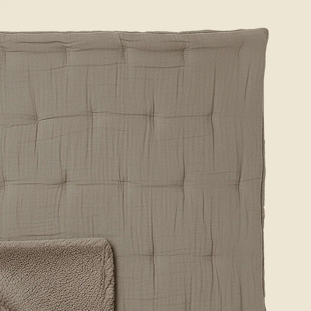 Couette en mousseline de coton spéciale Zelesta Teddy - Taupe