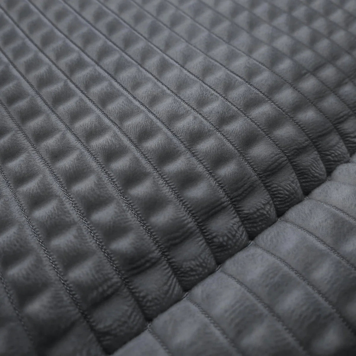 Couette à carreaux spéciale Zelesta Teddy - Anthracite