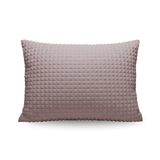 Ensemble de 2 taies d'oreiller Zelesta Special Teddy Check - Vieux rose