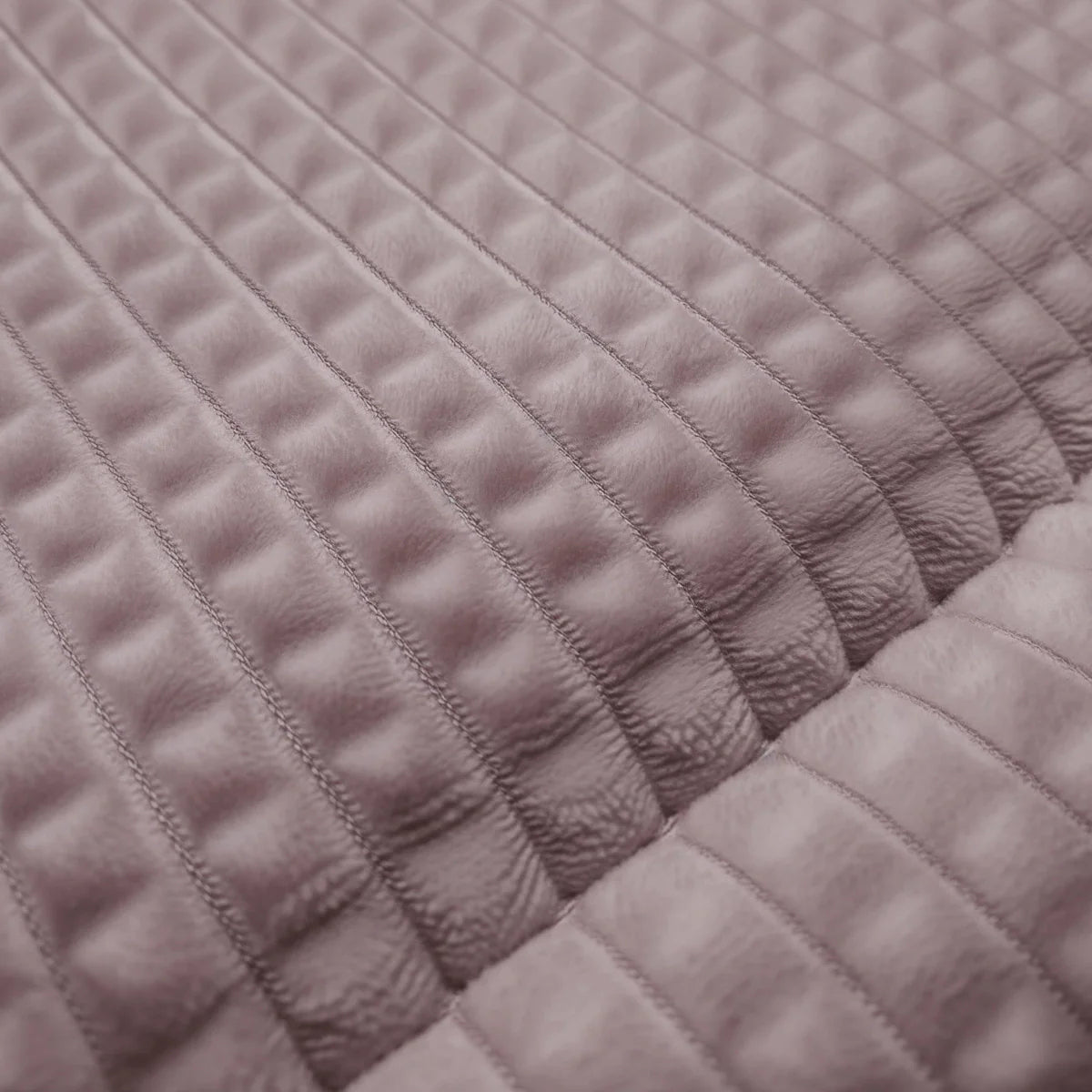 Couette à carreaux spéciale Zelesta Teddy - Vieux rose
