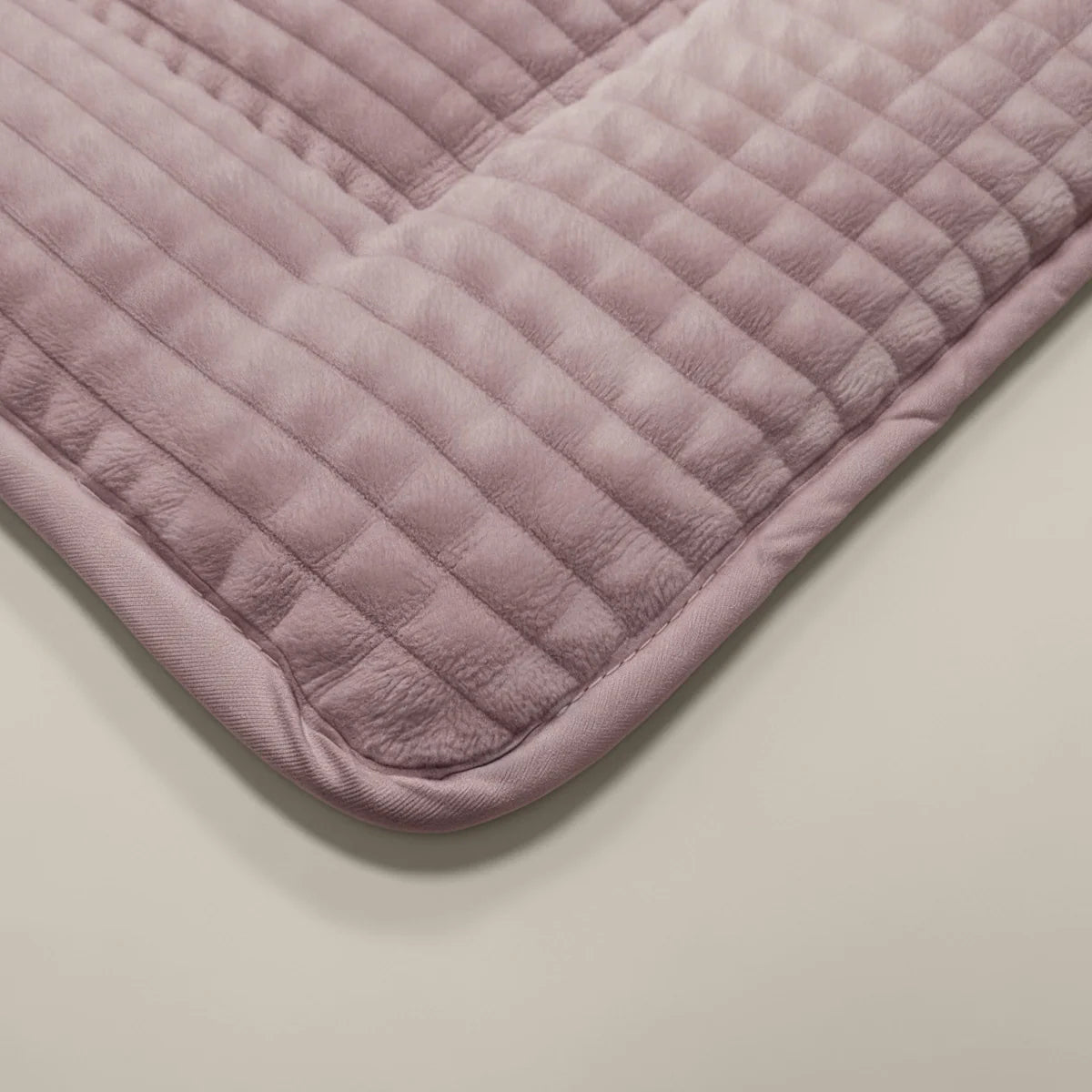 Couette à carreaux spéciale Zelesta Teddy - Vieux rose