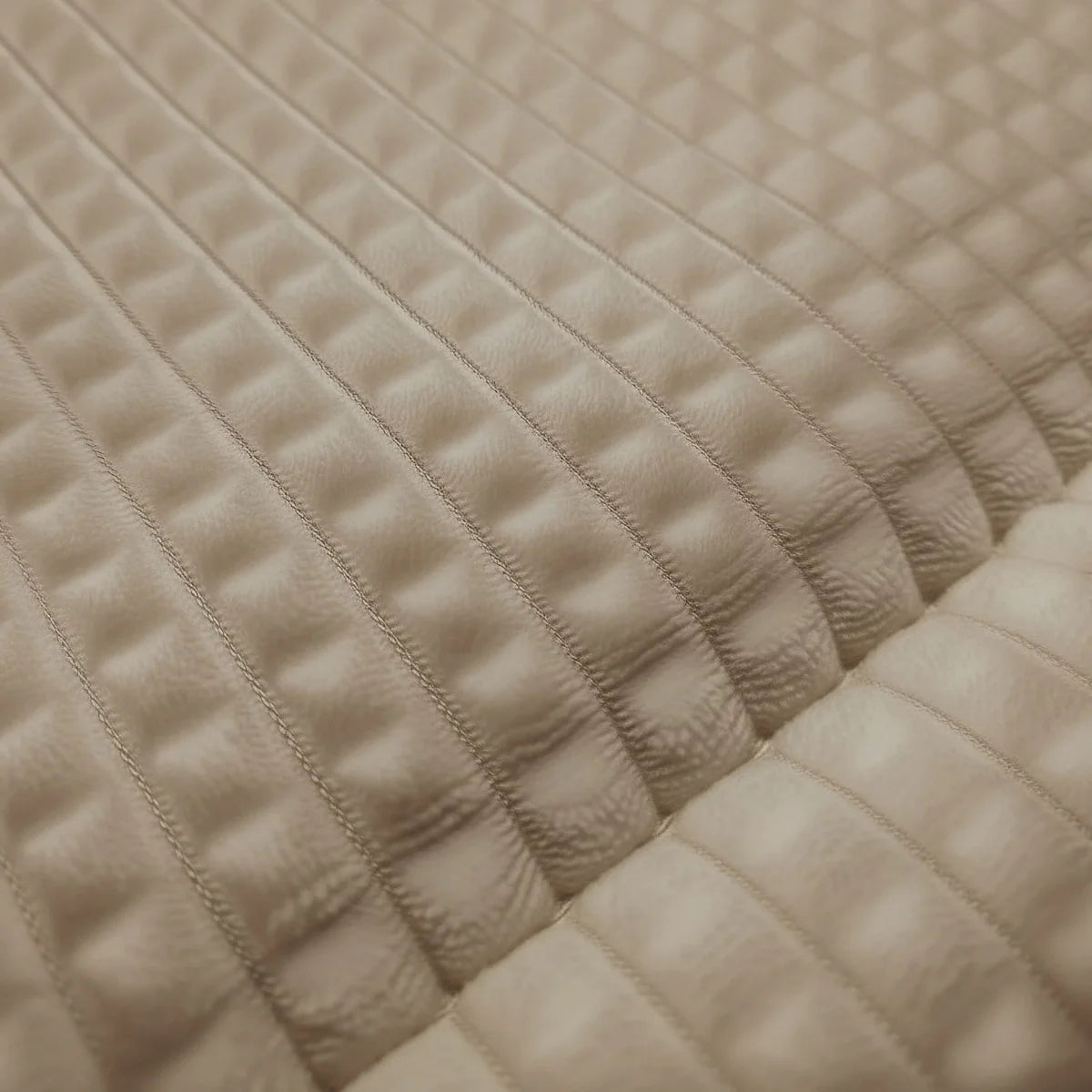 Couette à carreaux spéciale Zelesta Teddy - Taupe