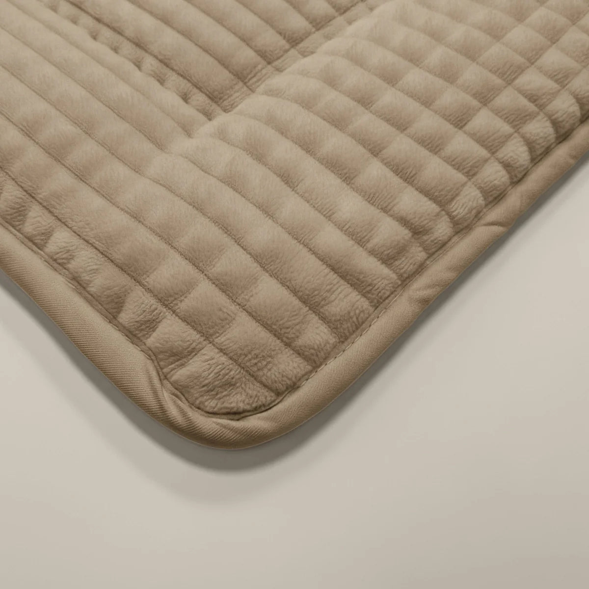 Couette à carreaux spéciale Zelesta Teddy - Taupe