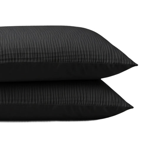 Ensemble de 2 taies d'oreiller Zelesta Special Velvet Chic - Noir