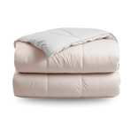 Couette Zelesta Deluxe Duo en coton percale - Soie et crème