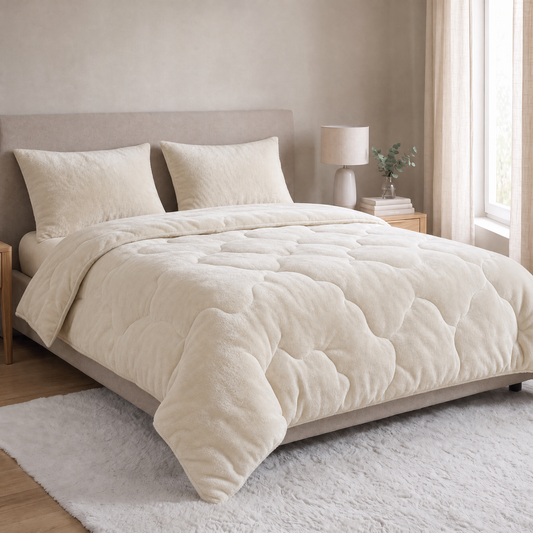 Zelesta Special Flanell Uni Kissenbezüge Set mit 2 Stück – Beige