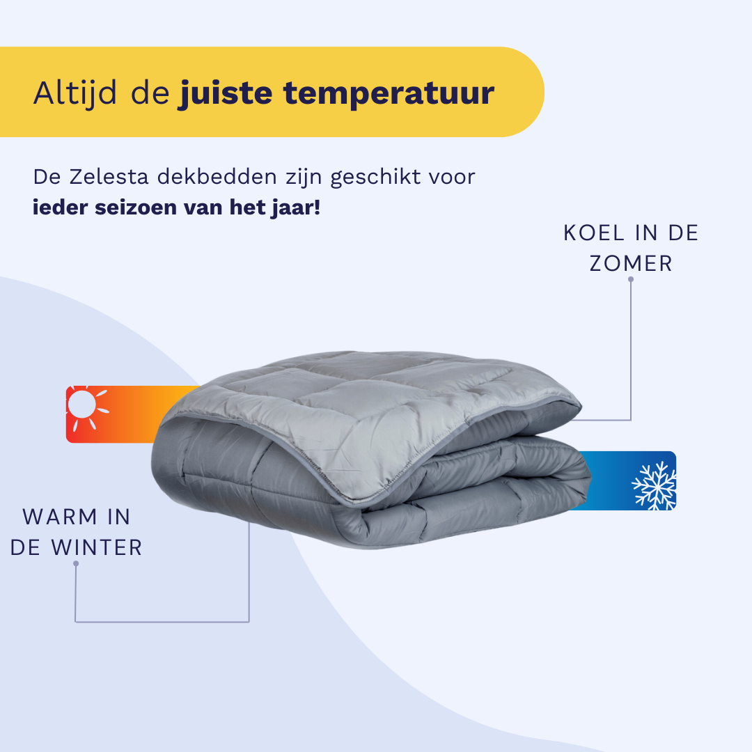 Zelesta Everyday Duo Couette - Gris Foncé & Gris Argenté