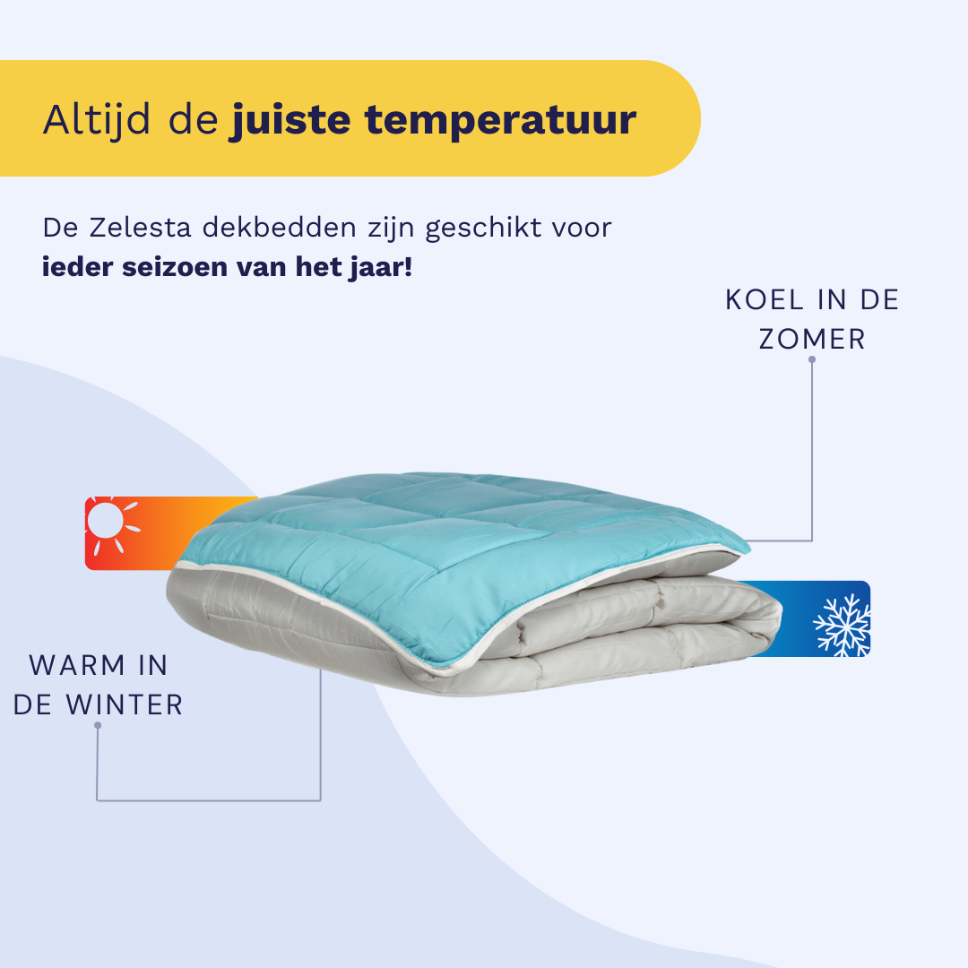 Zelesta Everyday Duo Couette - Gris Clair & Vert Mer
