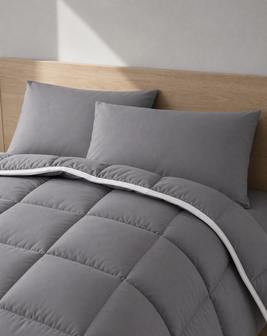 Zelesta Everyday Uni Kissenbezug-Set, 2 Stück – Anthrazit