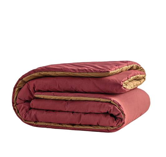 Zelesta Pure Duo Seamless Cotton Duvet - Brown & Red